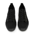 Damskie sneakersy ażurowe czarne 100-DP-802-1