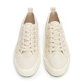 Damskie sneakersy ażurowe beżowe 100-DP-802-9
