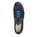 Damskie sneakersy zamszowe z gumką granatowe 92-D-116-7