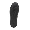 Damskie sneakersy skórzane z pikowaną cholewką czarne 99-D-508-1