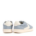 Zamszowe sneakersy ze wstawkami z ekoskóry niebieskie 100-D-350-7