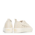 Damskie sneakersy ażurowe beżowe 100-DP-802-9