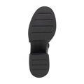 Damskie botki skórzane z monogramem czarno - srebrne 99-D-500-1L