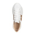 Damskie sneakersy z naturalnej skóry z metalowymi akcentami kremowo - złote 100-D-100-0