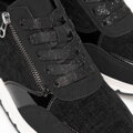 Damskie sneakersy z suwakiem na boku czarne 99-DP-401-1