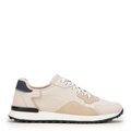 Męskie sneakersy ze skóry zamszowej beżowe 99-M-306-9