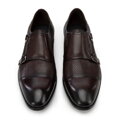 Double monki ze skóry naturalnej ciemny brąz 100-M-509-4
