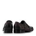 Double monki ze skóry naturalnej ciemny brąz 100-M-509-4