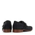 Męskie buty monki ze skóry zamszowej ciemny szary 100-M-512-8