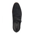 Męskie buty monki ze skóry zamszowej ciemny szary 100-M-512-8