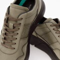 Męskie sneakersy z wegańskiej skóry ze wstawką lizard khaki 93-M-301-Z