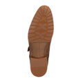 Męskie buty monki ze skóry zamszowej ciemny brąz 100-M-512-4