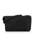 Crossbody z ekokože, dvojkomorová, čierna a strieborná 29-4Y-607-1S