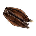 Crossbody z ekoskóry dwukomorowa brązowa 29-4Y-607-4