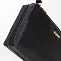 Crossbody z ekoskóry dwukomorowa czarno - złota 29-4Y-607-1G