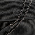 Crossbody z ekoskóry na łańcuszku czarna 99-4Y-634-1