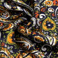 Damska apaszka jedwabna ze wzorem paisley granatowa 100-7D-S20-X10