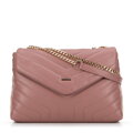 Dámska crossbody na retiazke z ekokože ružová 99-4Y-514-P