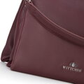 Dámska trojpriehradková crossbody kožená bordová 100-4E-808-3