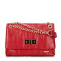 Damska crossbody z ekoskóry dwukomorowa mała czerwona 100-4Y-419-3