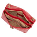 Damska crossbody z ekoskóry dwukomorowa mała czerwona 100-4Y-419-3