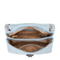 Damska crossbody z ekoskóry dwukomorowa mała niebieska 100-4Y-419-N