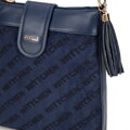 Dámska crossbody z ekokože s logom tmavomodrá 99-4Y-521-7