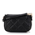 Damska crossbody z ekoskóry w przeszycia czarna 29-4Y-609-1