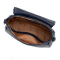 Dámska crossbody z ekokože s prešívaním tmavomodrá 29-4Y-609-7