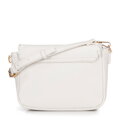 Damska crossbody z obszytą klapą kremowa 100-4Y-235-0