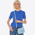Damska crossbody ze skóry naturalnej niebieska 100-4E-214-N