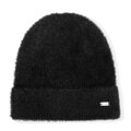 Damska czapka z miękkiej dzianiny czarna 101-HF-202-1