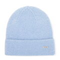 Damska czapka z miękkiej dzianiny błękitna 101-HF-202-7