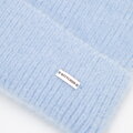 Damska czapka z miękkiej dzianiny błękitna 101-HF-202-7