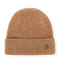 Damska czapka zimowa z miękkiej dzianiny brązowa 101-HF-202-5
