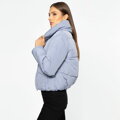 Damska kurtka oversize pikowana niebieska 95-9D-105-N