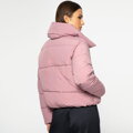 Dámska tlmená ružová prešívaná bunda voľného oversize strihu 95-9D-105-P