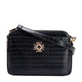 Dámska crossbody kabelka z ekokože s krokodílím vzorom Wittchen, čierna 29-4Y-017-B1