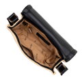 Damska crossbody z plecionki beżowo - czarna 100-4Y-405-91