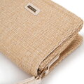 Damska crossbody z plecionki beżowo - kremowa 100-4Y-405-90