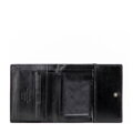Damska portmonetka skórzana średnia czarna 21-1-059-L10