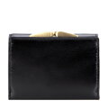 Damska portmonetka ze skóry naturalnej mała czarna 21-1-053-L10