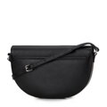 Damska saddle bag z groszkowanej skóry czarno-srebrna 29-4E-022-1S
