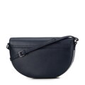 Damska saddle bag z groszkowanej skóry granatowa 29-4E-022-7