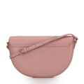Damska saddle bag z groszkowanej skóry różowa 29-4E-022-P