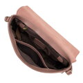 Damska saddle bag ze skóry o fakturze lizard różowa 29-4E-023-P