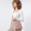 Damska saddle bag ze skóry prosta różowa 29-4E-021-1