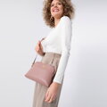 Damska saddle bag ze skóry prosta różowa 29-4E-021-1