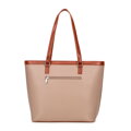 Dámska shopper kabelka z ekokože béžovo-hnedá 100-4Y-006-9G