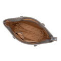 Dámska shopper kabelka z ekokože sivo-strieborná 100-4Y-006-8S